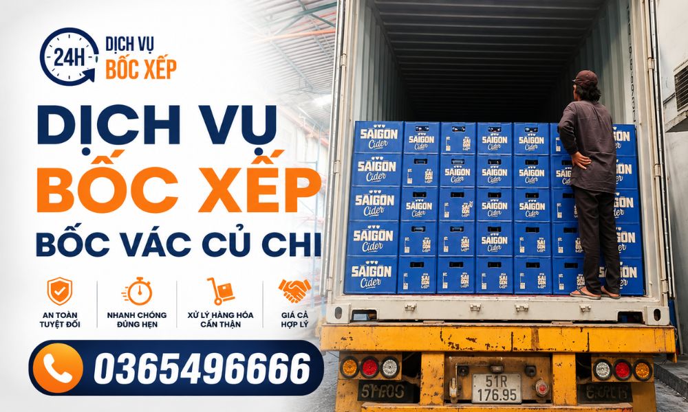 Dịch vụ bốc xếp bốc vác Củ Chi hỗ trợ vận chuyển hàng hóa nhanh chóng