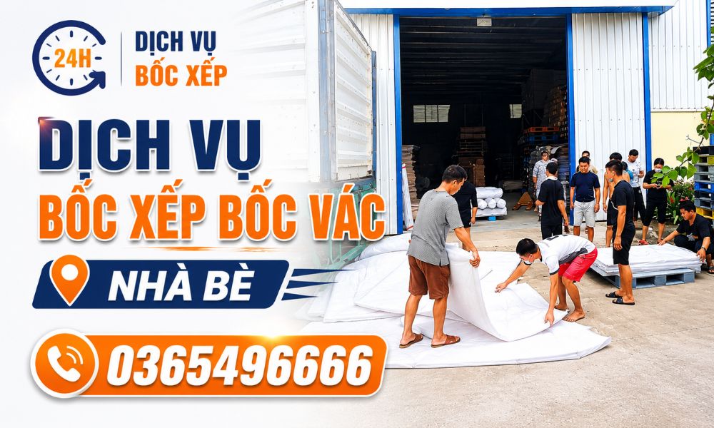 Dịch vụ bốc xếp bốc vác Nhà Bè hỗ trợ nhanh 24/7 tại Dichvubocxep24h