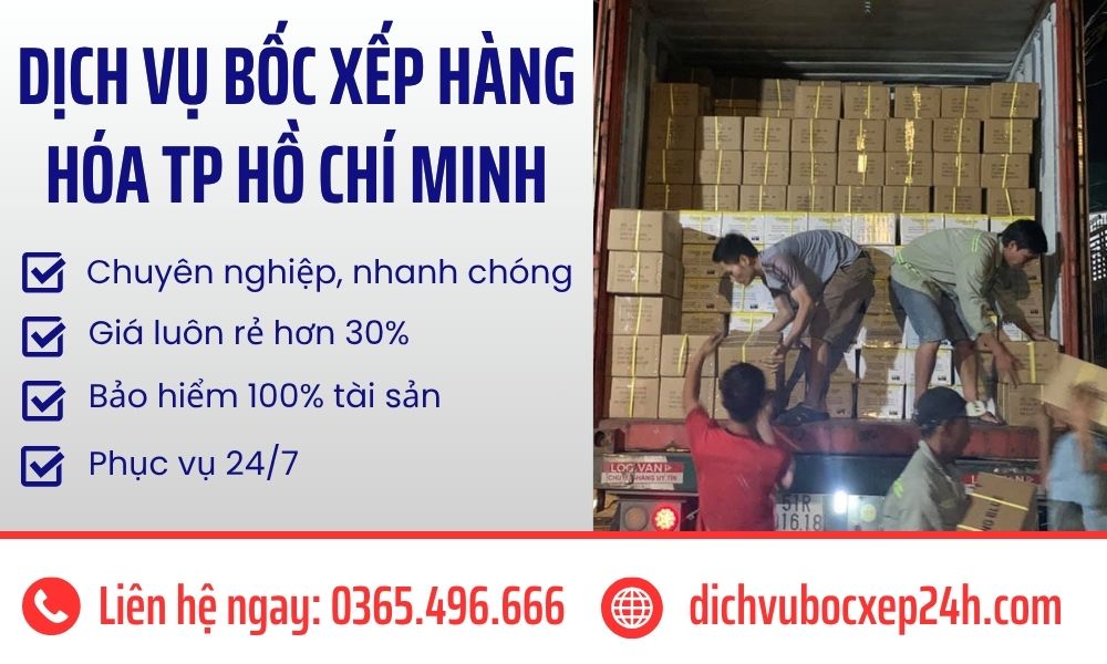 Dịch vụ bốc xếp hàng hóa TPHCM hỗ trợ nhanh cho kho xưởng và doanh nghiệp