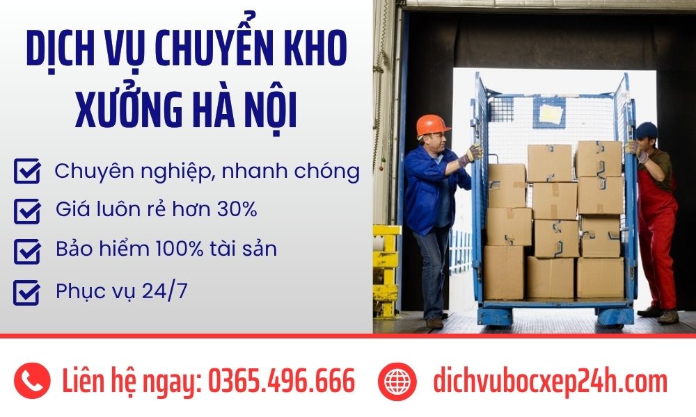 Dịch vụ chuyển kho xưởng tại Hà Nội
